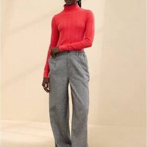 aerie black essential turtleneck layering TShirt long sleeve ribbed L